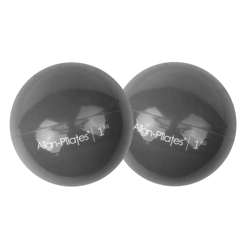 Pro Soft Pilates Weights - Pair of 1kg (Graphite)